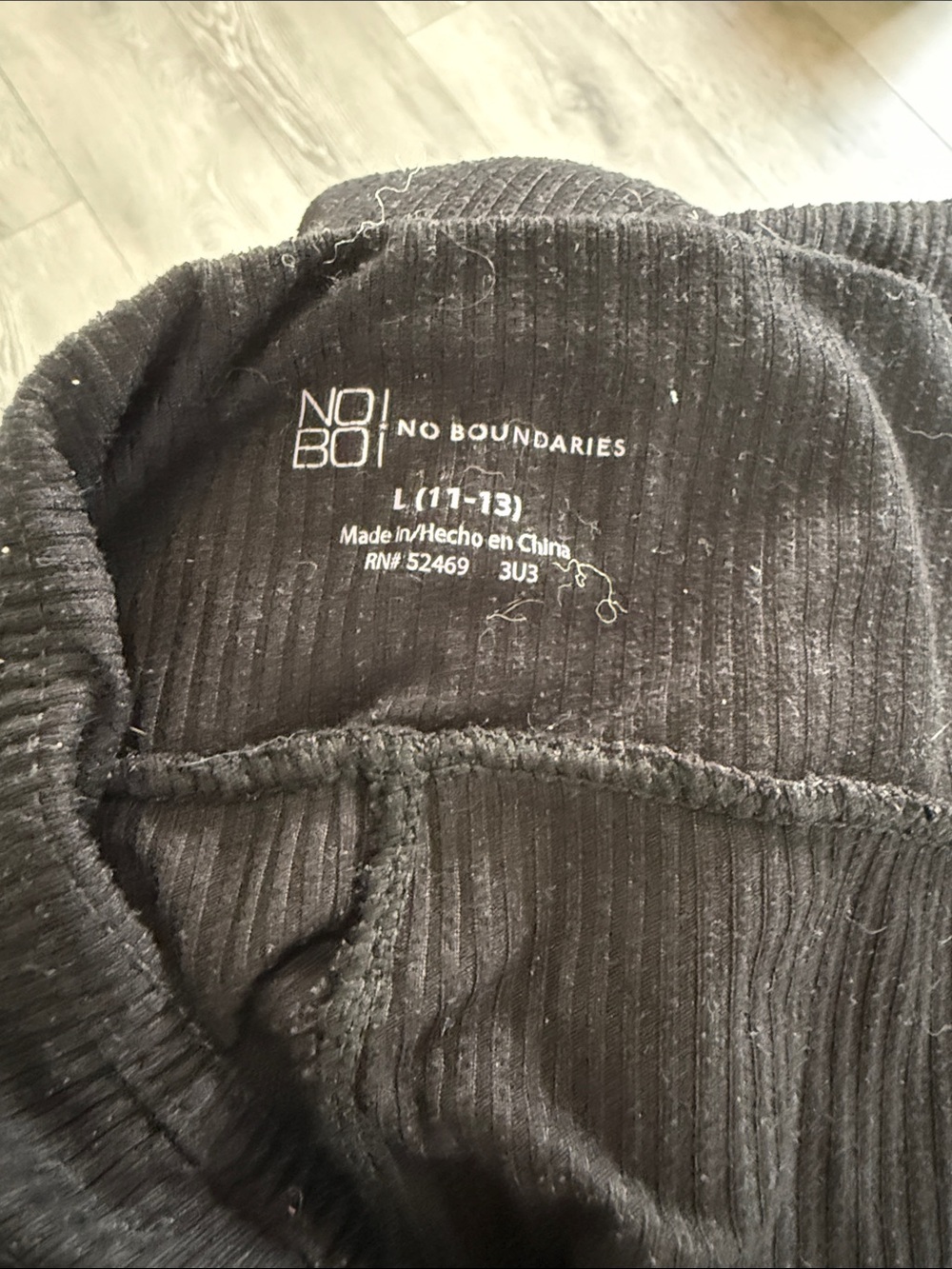 NOBO Black Ribbed Flared Pants - Picture 2 of 2